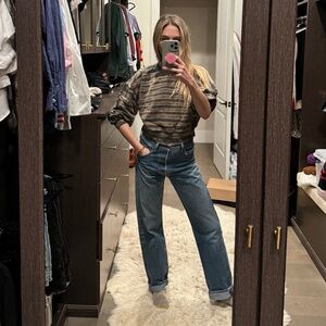 Agolde Richie Cropped Tie Dye Sweatshirt